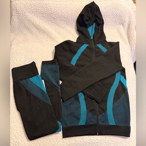 Stylish Black and Blue Jacket Activewear- NWT